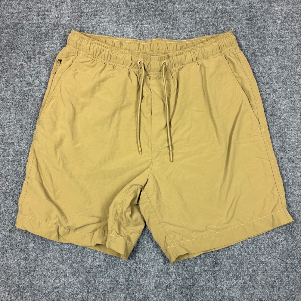 American Eagle Mens Khaki Tan Nylon Drawstring Shorts Size Small W30 5.5 Inseam